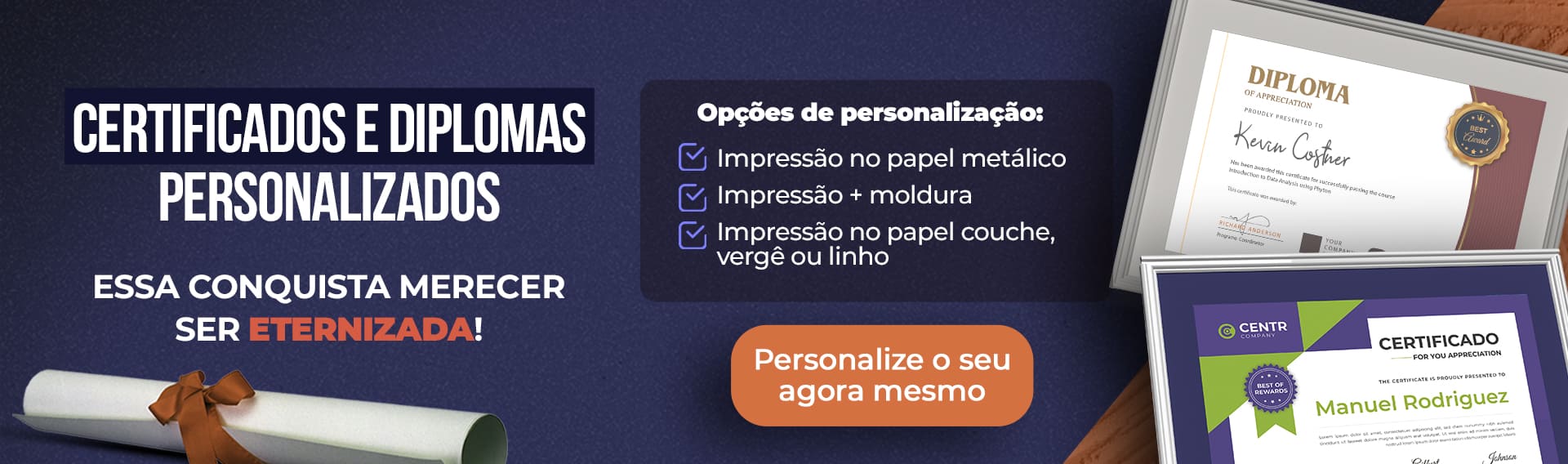 Certificados / Diplomas Personalizados