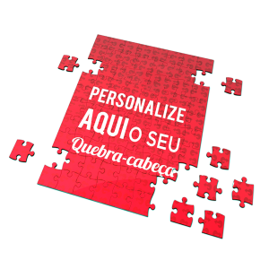 Quebra cabeça Personalizado - 19,5x28cm - +20 peças Papel Resinado 19,5x28cm 4x0  Corte PUZZLE Material Produzido e Faturado por P.C.S.J.M.. Ltda
