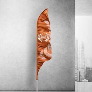 WIND BANNER - 2 FACES - VELA - COM BASE Tecido Oxford 600x2500mm 4/4  Completo - Bandeira, haste e base Material Produzido e Faturado por N.I.D.I. Ltda